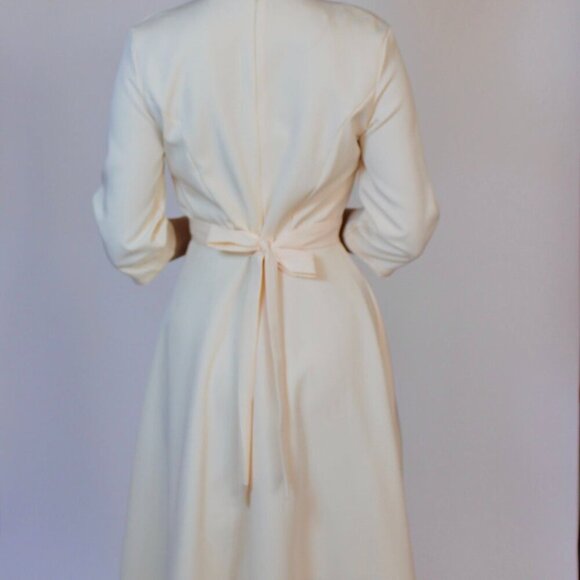 Light yellow floral midi dress - Picture 3 of 7